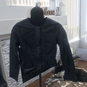 BB Dakota Leather Peplum Jacket